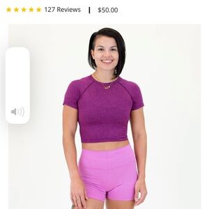 Fleo crop short sleeve t shirt